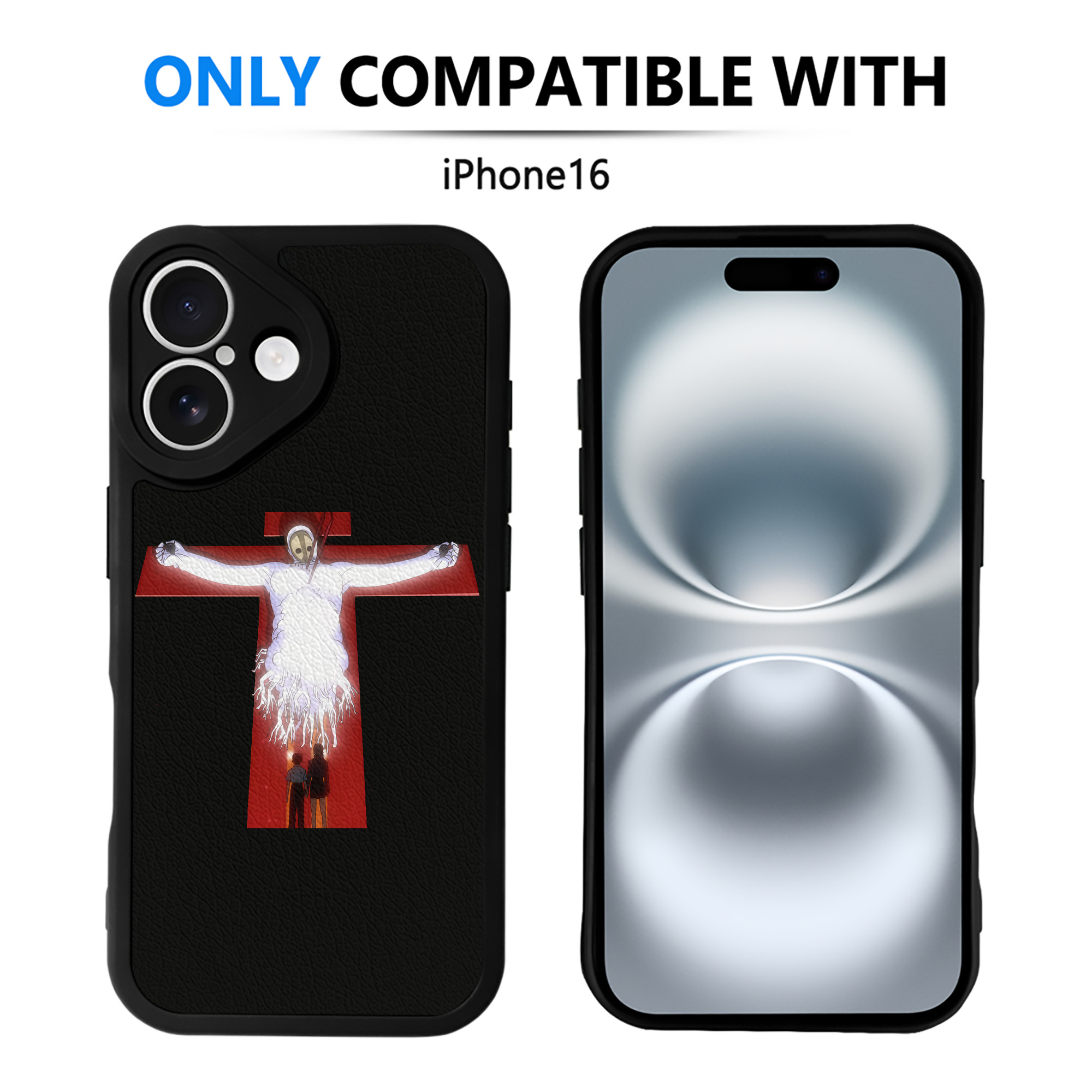 （画像用） EVA 新世紀エヴァンゲリオン 【iPhone 16シリーズ対応】シリコンスマホケース（レザー調） 材質：シリコン